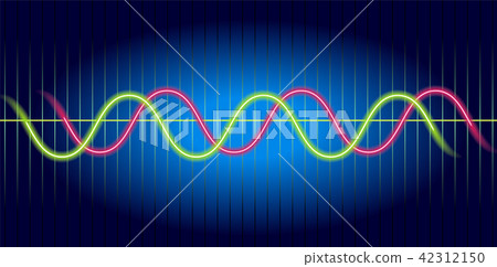 Neon wave graph 42312150