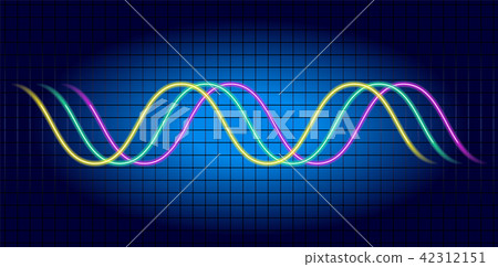 Neon wave graph 42312151