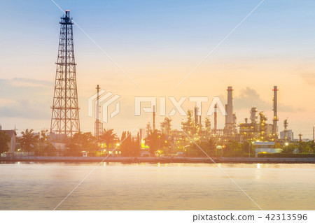 Oil refinery factory plant river front 42313596