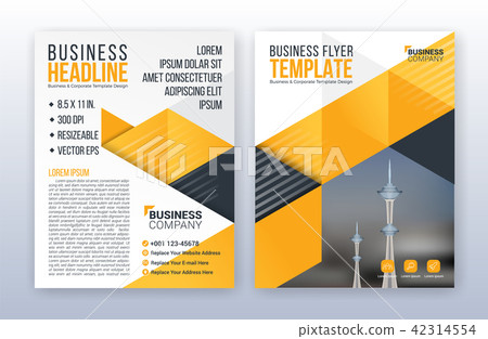 Modern business flyer template.Annual report cover 42314554