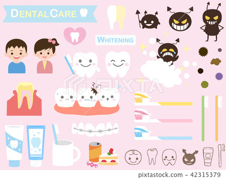 Cute periodontal disease prevention illustration material 42315379