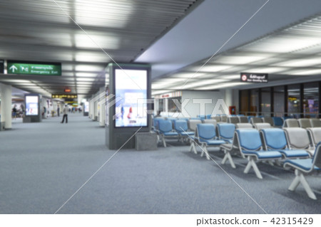 Blurred Passenger seat in terminal departure terminal 42315429