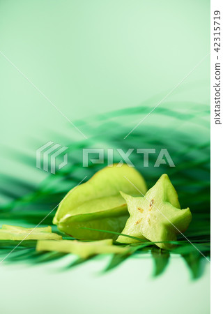 Exotic star fruit or averrhoa carambola over 42315719