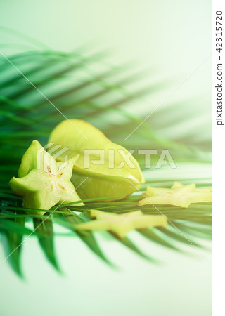 Exotic star fruit or averrhoa carambola over 42315720