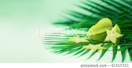 Exotic star fruit or averrhoa carambola over 42315721