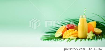 Delicious juicy smoothie with orange fruit and 42316167