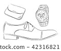 Men's Business Item Shoes Wrist Watch Illustration 42316821