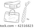 Men's Business Item Bag Belt Necktie Illustration 42316823