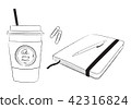 Caffe latte note pen clip illustration 42316824