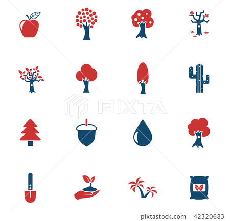 trees icon set - Stock Illustration [42320683] - PIXTA