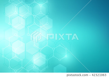 Medical background from hexagons. Geometric elements of design for modern communications, medicine Medical background from hexagons. Geometric elements of design for modern communications, medicine 42321063