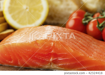 salmon fillet with vegetables salmon fillet with vegetables 42324418