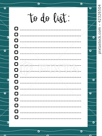 Hand written To do list, pattern frame - Stock Illustration [42326504 ...