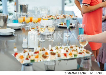 Snacks, fish and meat specialities on the buffet. Snacks, fish and meat specialities on the buffet. 42326906