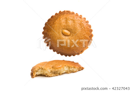 Almond Dutch cookies isolated 42327043