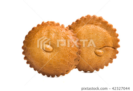 Almond Dutch cookies isolated 42327044