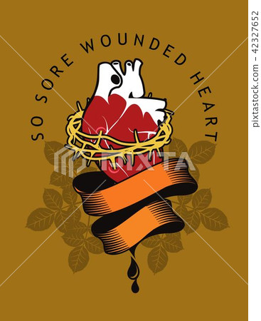 Heart in the crown of thorns 42327652
