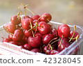 Fresh cherries in the basket 42328045