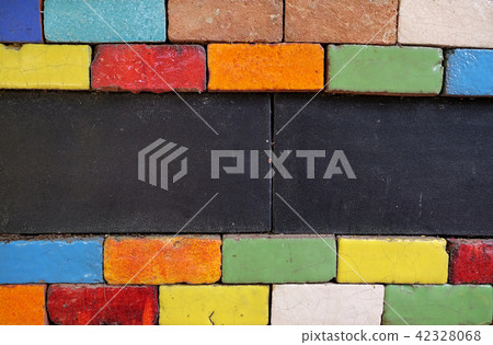 Colorful abstract artistic rectangle ceramic tiles 42328068