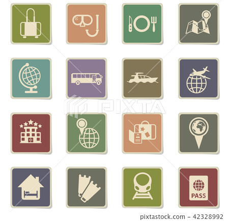 travel icon set-插圖素材 [42328992] - PIXTA圖庫