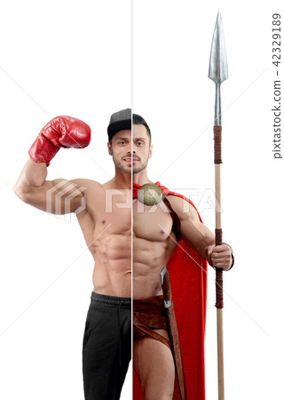 Comparison of boxer and warrior outfit. Comparison of boxer and warrior outfit. 42329189