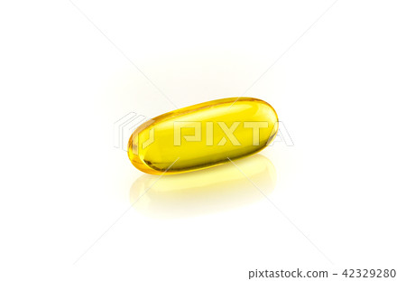 Fish oil capsule isolated on white background Fish oil capsule isolated on white background 42329280