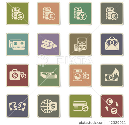 money symbols icon set money symbols icon set 42329911