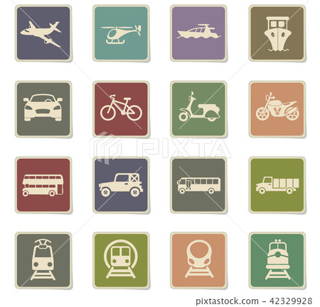 transport icon set 42329928