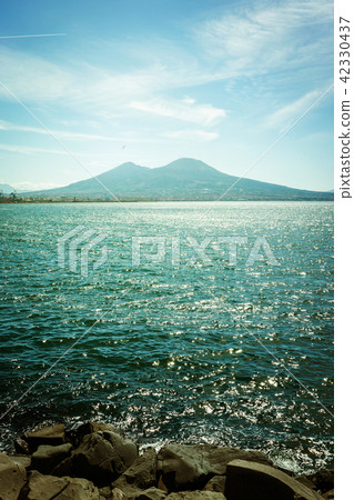 View of the bay and Vesuvius Volcano View of the bay and Vesuvius Volcano 42330437