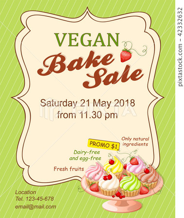 green vegan bake sale promotion flyer cupcakes green vegan bake sale promotion flyer cupcakes 42332632