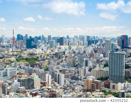 東京藍天和都市風景 42335232