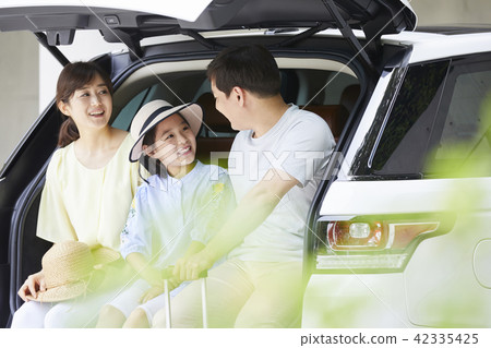 旅行，家庭，爸爸，媽媽，女兒，韓國人 42335425