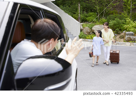 旅行，家庭，爸爸，媽媽，女兒，韓國人 42335493