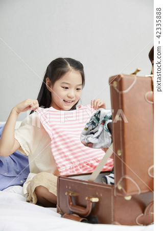 生活，衣服，視圖，女孩，韓國 42335888