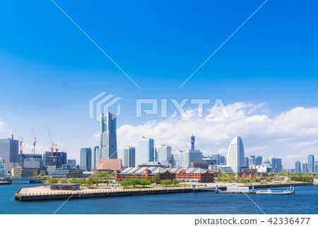 橫濱港未來的全景 橫濱港未來的全景 42336477