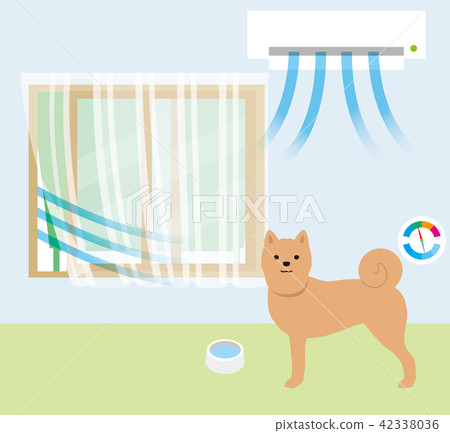 Prevention Of Indoor Dogs Heat Stroke Cool Room Stock Illustration 42338036 Pixta