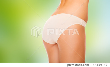 close up of woman body in cotton underwear 42339167