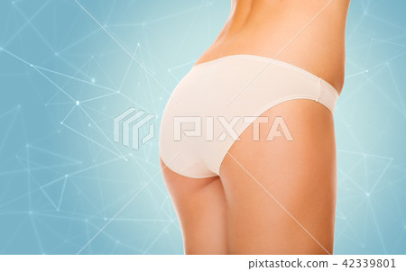 close up of female buttocks in cotton underwear 42339801