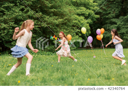 A game of tag stock image