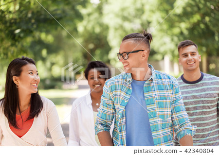 group of happy international friends outdoors 42340804