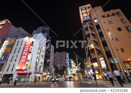 名古屋市中區榮3丁目吳布城鎮街（公主大道）符號拱夜景 42343296