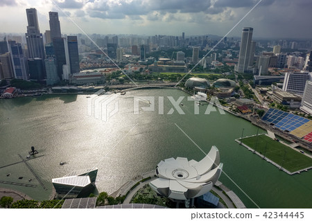 Aerial view of Singapore city Aerial view of Singapore city 42344445
