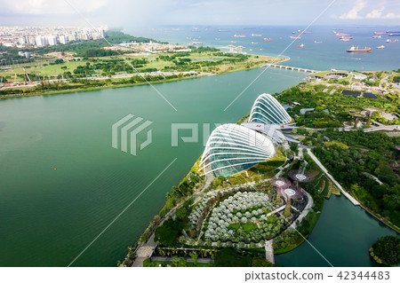 Aerial view of Singapore city 42344483