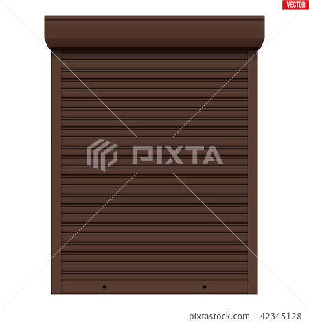 White Roller Shutters Isolated 42345128