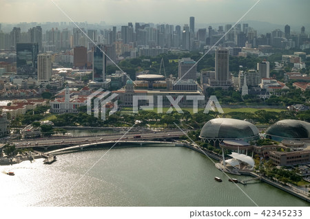 Aerial view of Singapore city Aerial view of Singapore city 42345233