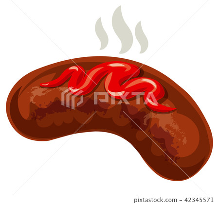 hot grilled sausage 42345571