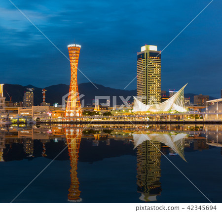 Cityscape view of Skyline and Port of Kobe Tower 42345694