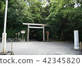 Ise shrine gate of the Palace of the Imperial Palace of the Palace Moonlight of the Palace Shinto Torii 42345820