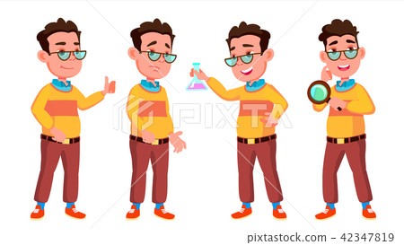 Boy Schoolboy Kid Poses Set Vector. High School Child. School Student. Cheer, Pretty, Youth. For Boy Schoolboy Kid Poses Set Vector. High School Child. School Student. Cheer, Pretty, Youth. For 42347819