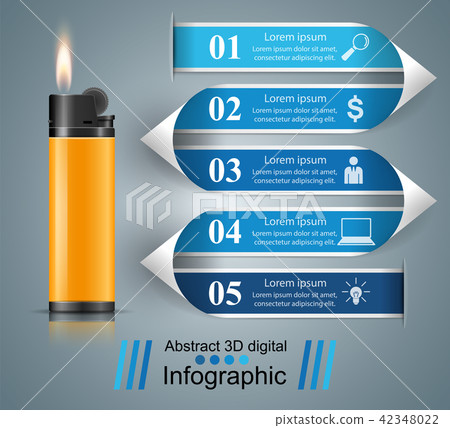 Realistic lighter - business infographic and marketing icon. 42348022